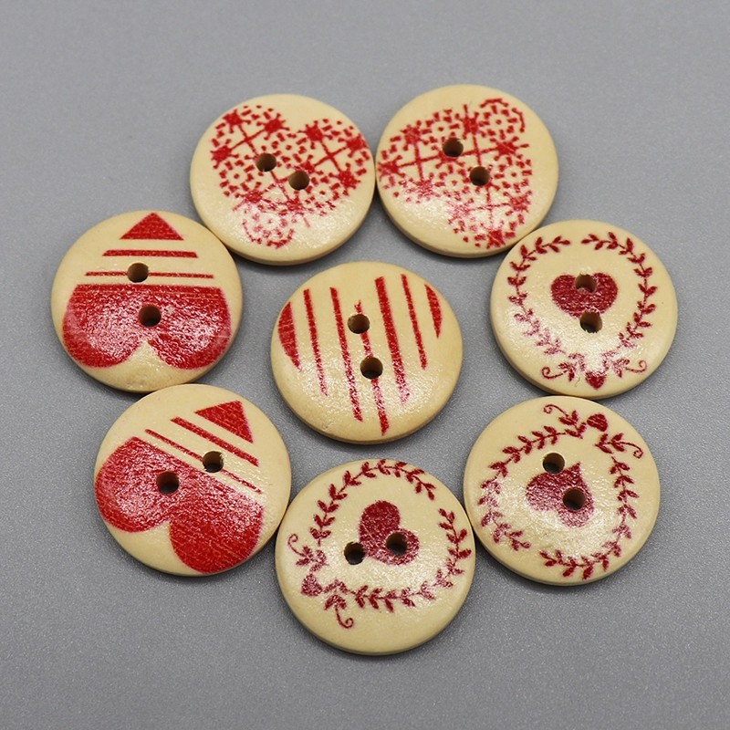 Bouton en bois motif
