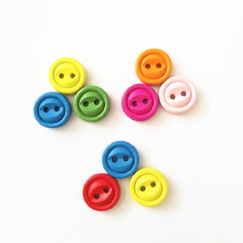 Bouton en résine à bords ronds